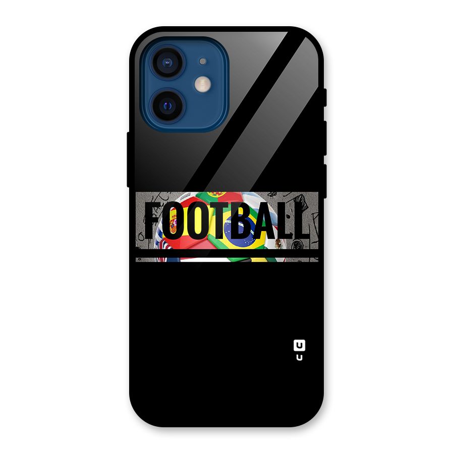 Football Typography Glass Back Case for iPhone 12 Mini