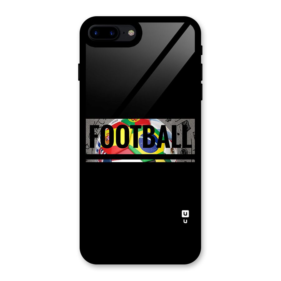 Football Typography Glass Back Case for iPhone 8 Plus