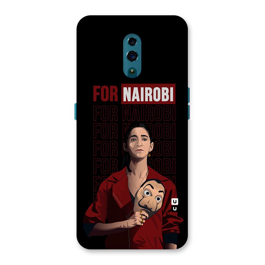 For Nairobi Money Heist Back Case for Oppo Reno
