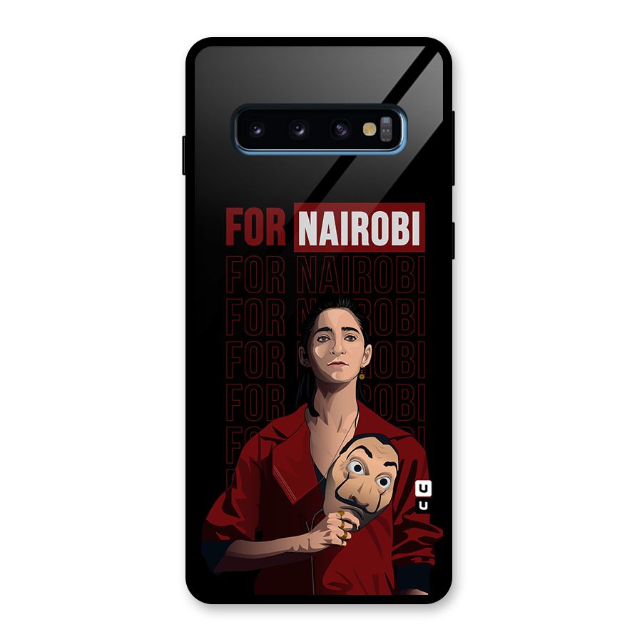 For Nairobi Money Heist Glass Back Case for Galaxy S10
