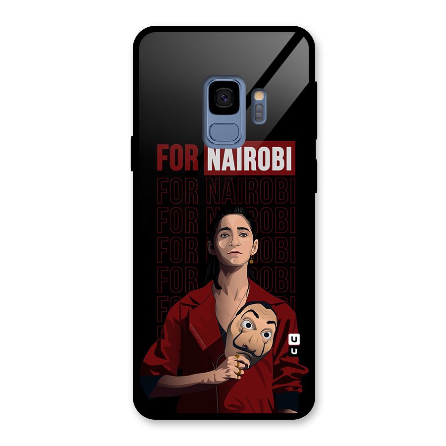 For Nairobi Money Heist Glass Back Case for Galaxy S9
