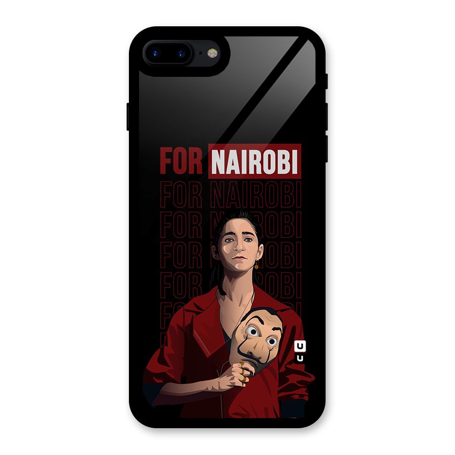 For Nairobi Money Heist Glass Back Case for iPhone 7 Plus
