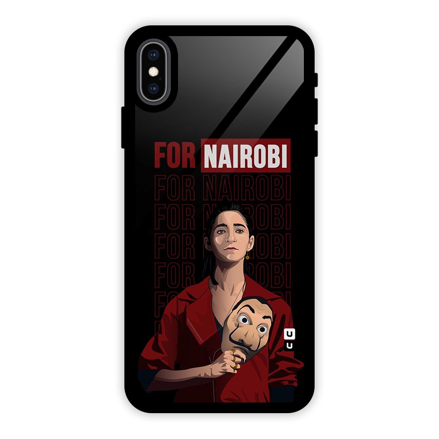 For Nairobi Money Heist Glass Back Case for iPhone XS Max