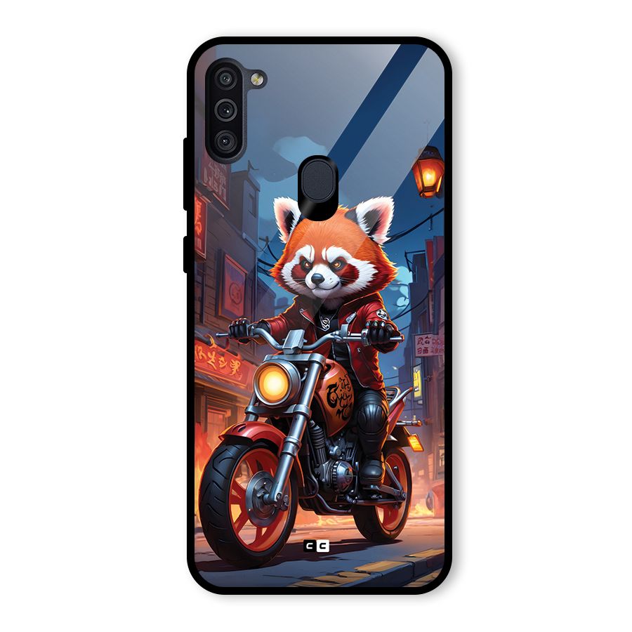 Fox Rider Glass Back Case for Galaxy M11