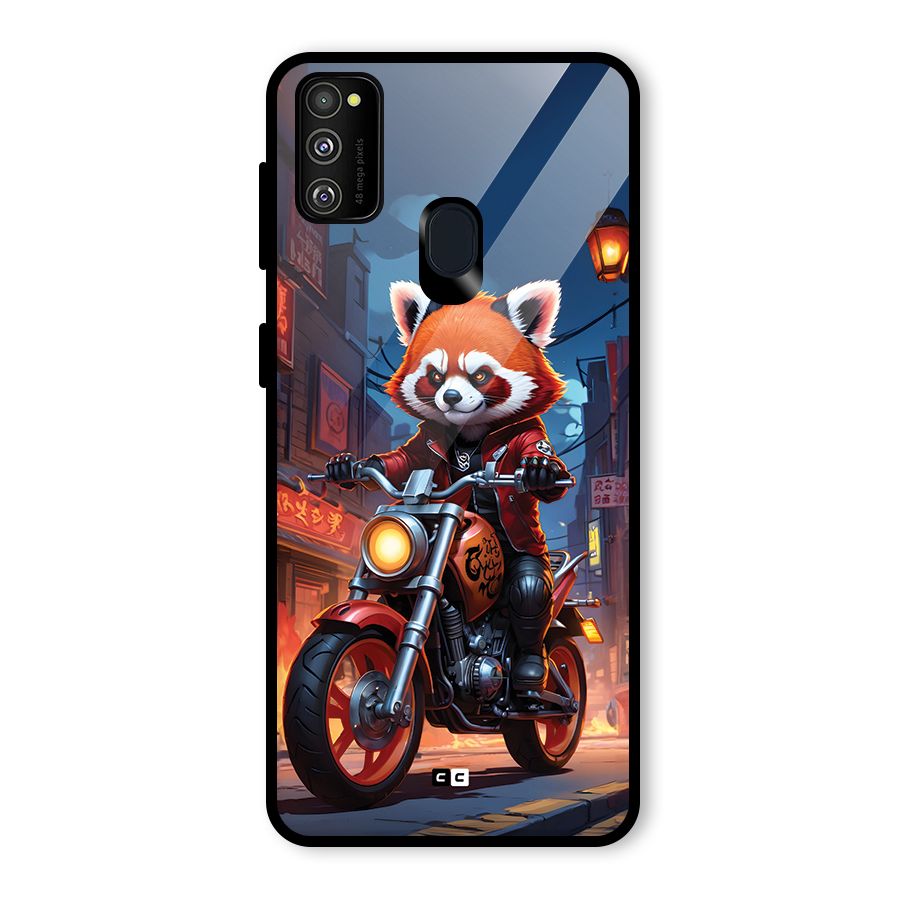 Fox Rider Glass Back Case for Galaxy M21