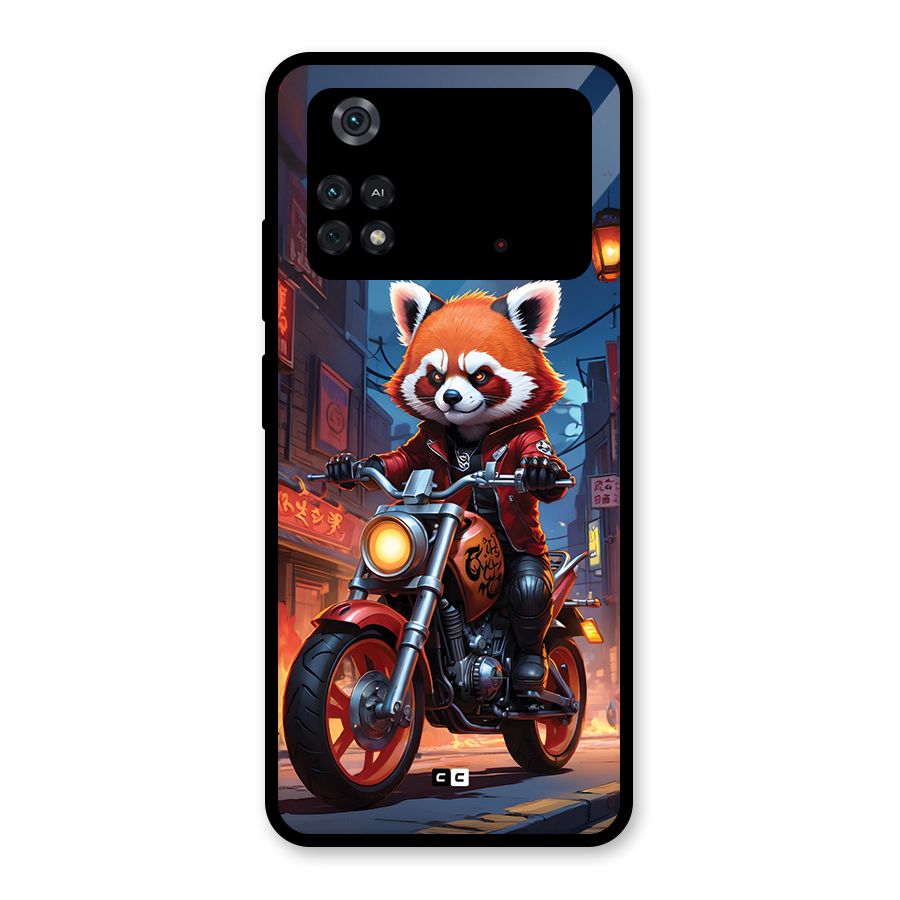 Fox Rider Glass Back Case for Poco M4 Pro 4G