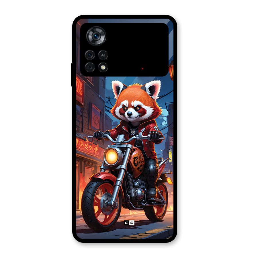 Fox Rider Glass Back Case for Poco X4 Pro 5G