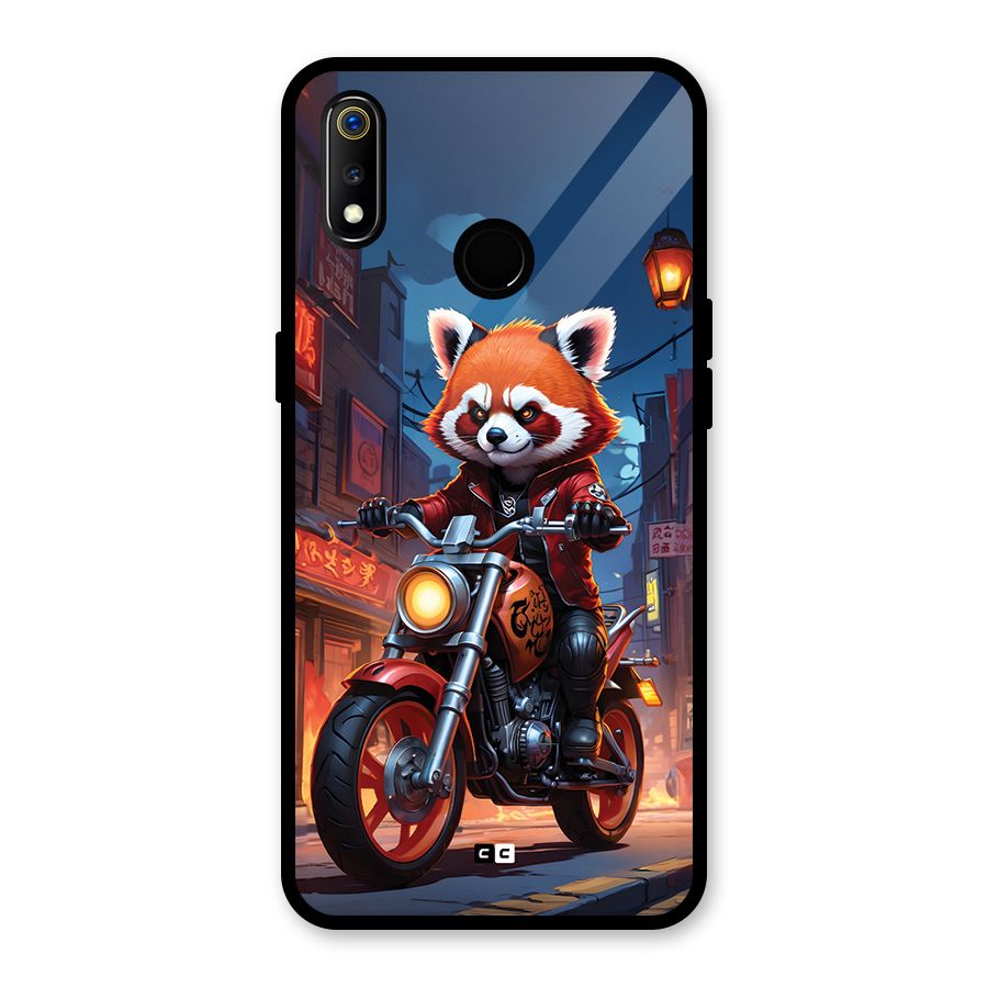 Fox Rider Glass Back Case for Realme 3i