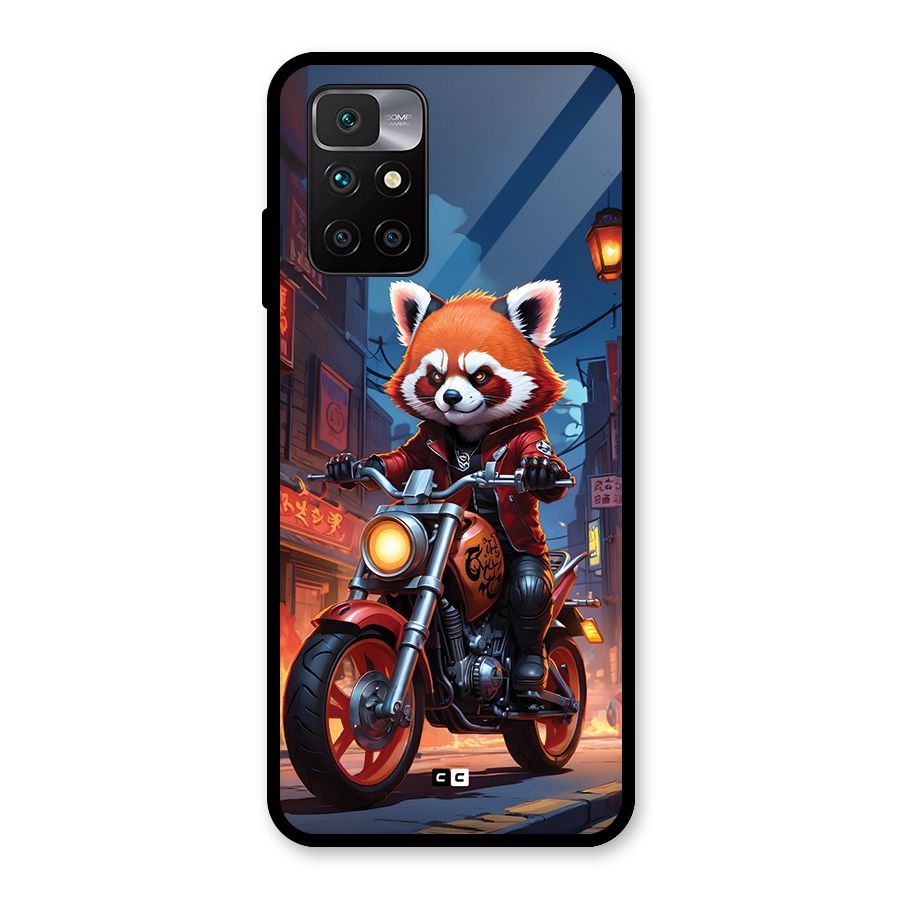 Fox Rider Glass Back Case for Redmi 10 Prime