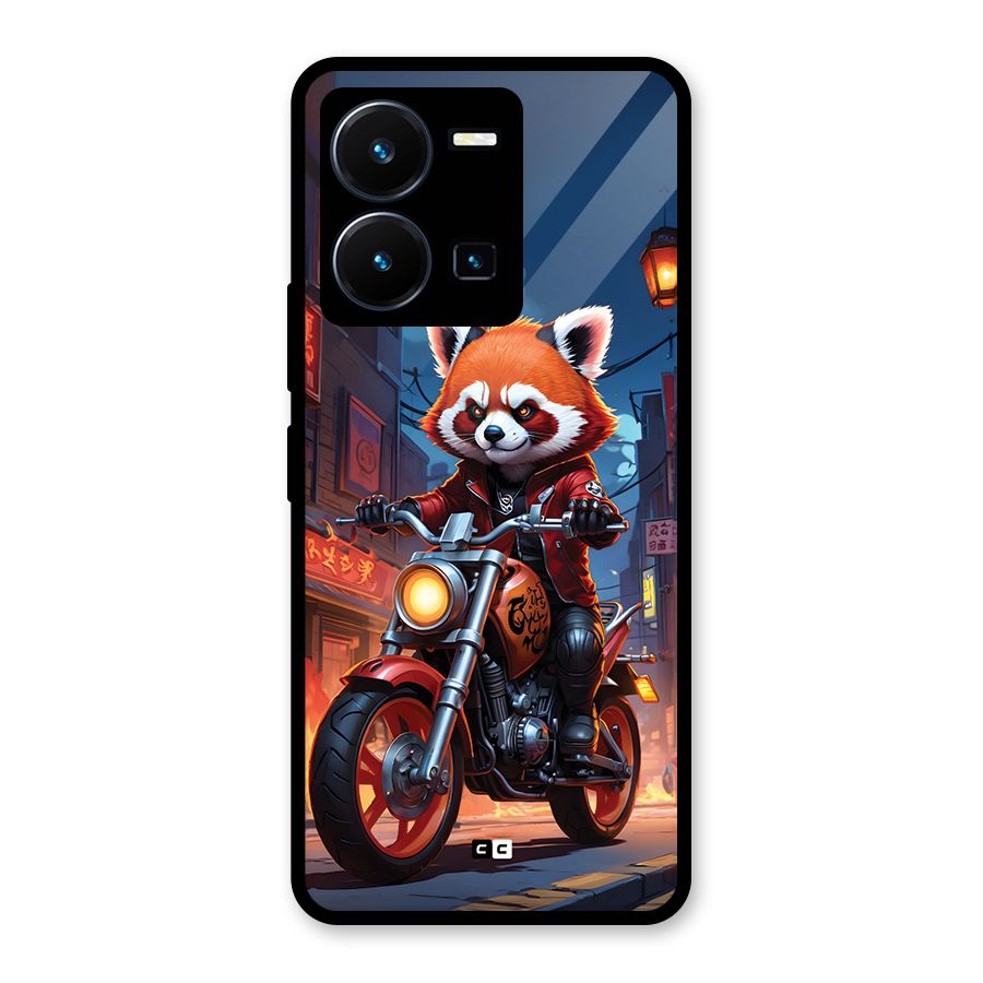 Fox Rider Glass Back Case for Vivo Y35