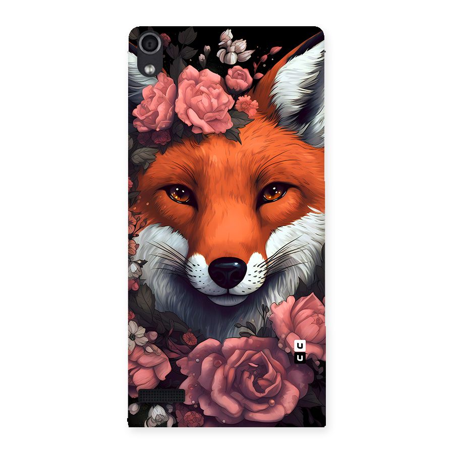Fox and Roses Back Case for Ascend P6