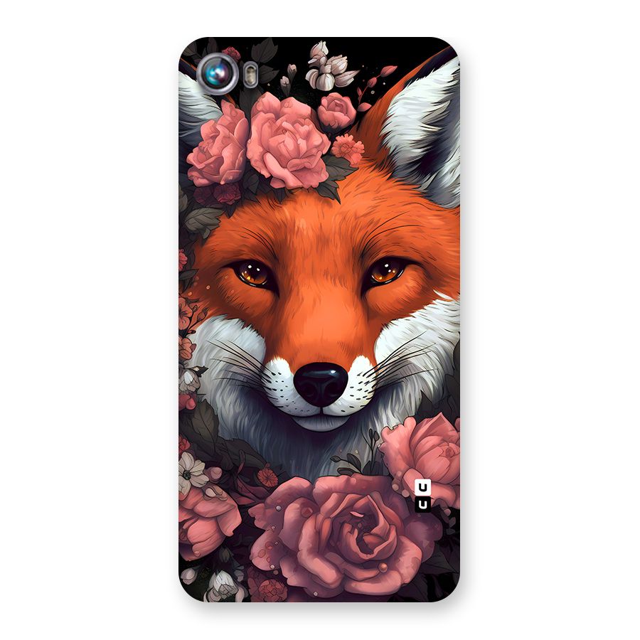 Fox and Roses Back Case for Canvas Fire 4 (A107)