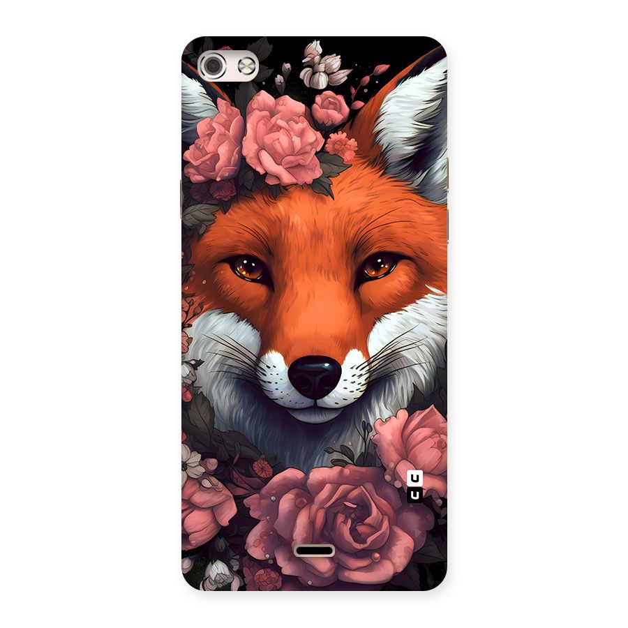 Fox and Roses Back Case for Canvas Silver 5