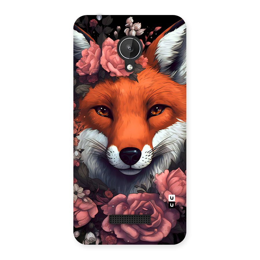 Fox and Roses Back Case for Canvas Spark Q380
