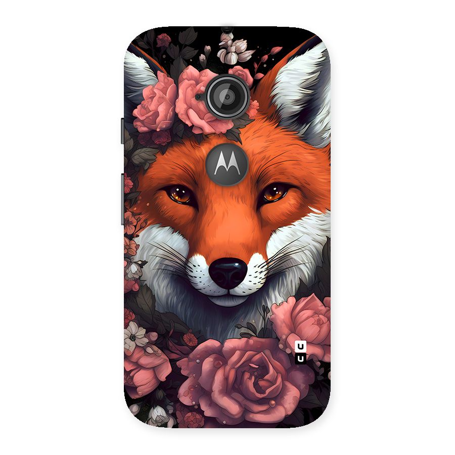 Fox and Roses Back Case for Moto E 2nd Gen