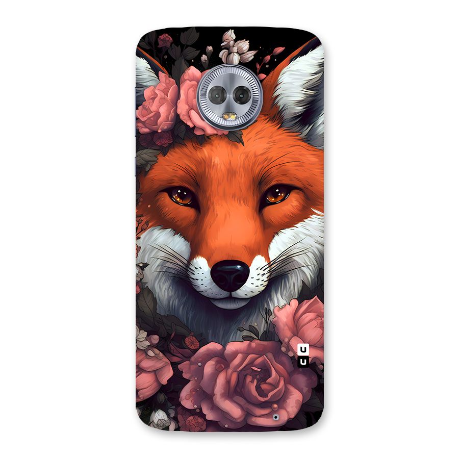 Fox and Roses Back Case for Moto G6 Plus