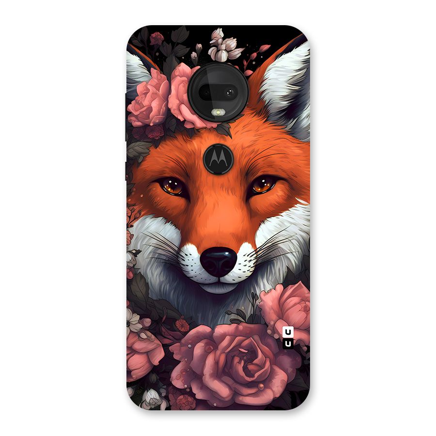Fox and Roses Back Case for Moto G7