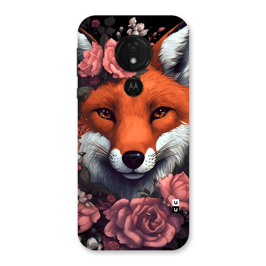 Fox and Roses Back Case for Moto G7 Power