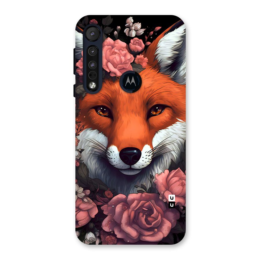 Fox and Roses Back Case for Motorola One Macro