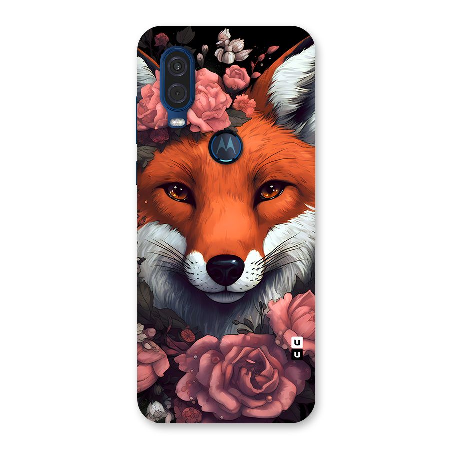 Fox and Roses Back Case for Motorola One Vision