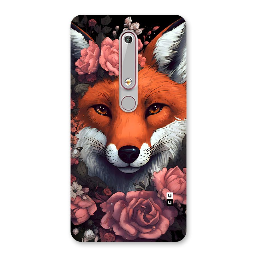 Fox and Roses Back Case for Nokia 6.1