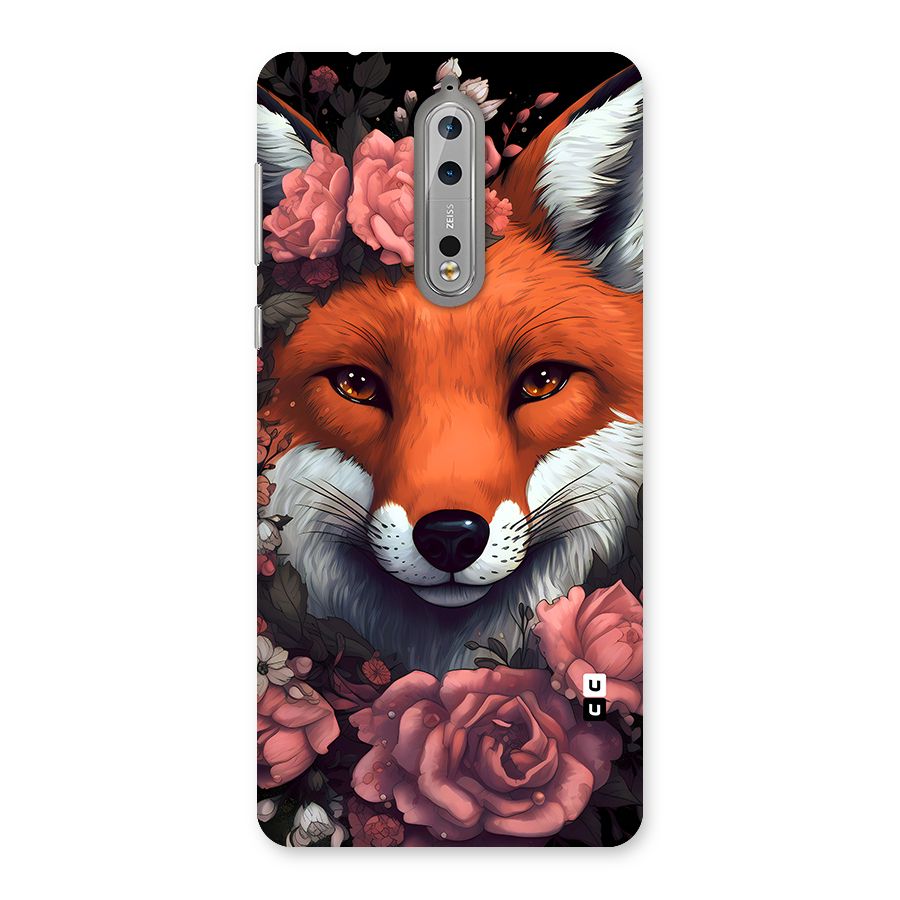 Fox and Roses Back Case for Nokia 8