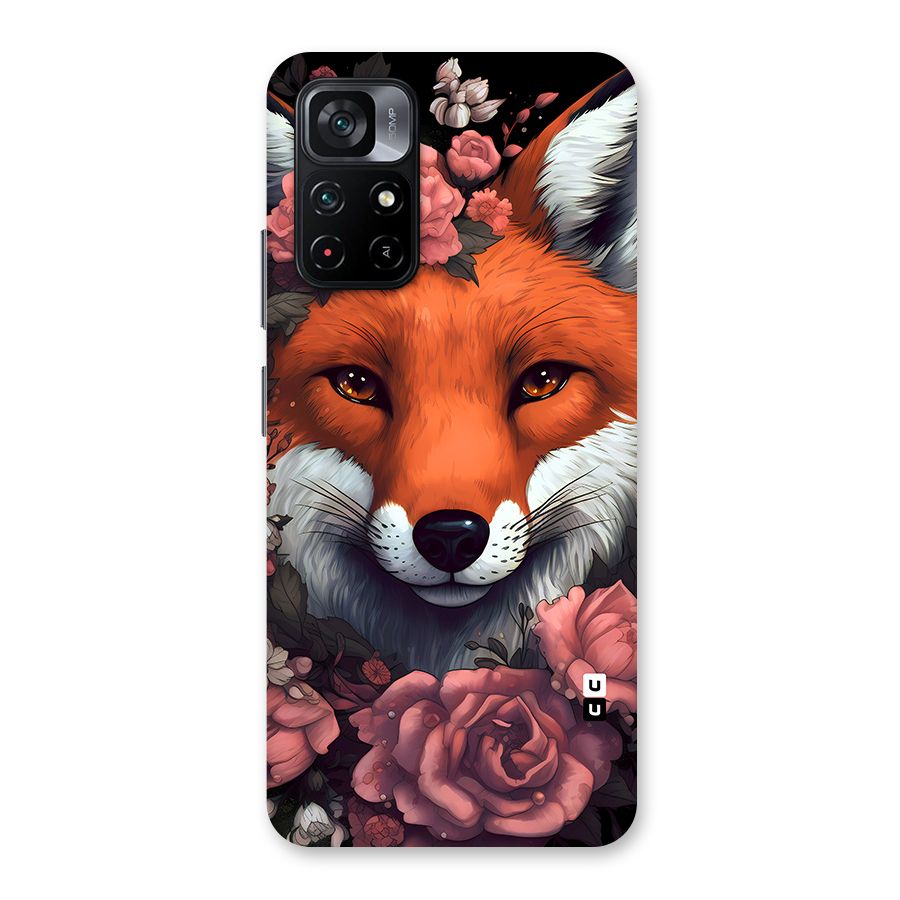 Fox and Roses Back Case for Poco M4 Pro 5G