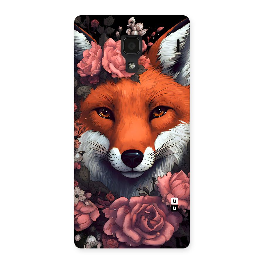 Fox and Roses Back Case for Redmi 1s
