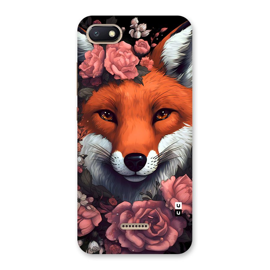 Fox and Roses Back Case for Redmi 6A