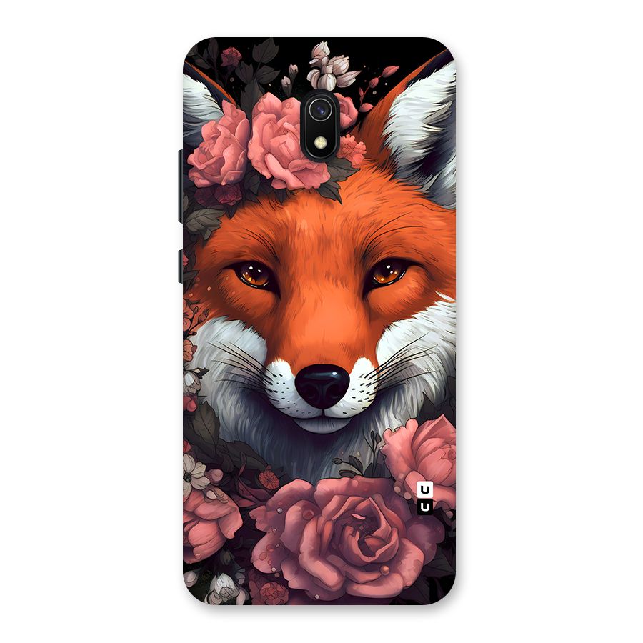 Fox and Roses Back Case for Redmi 8A