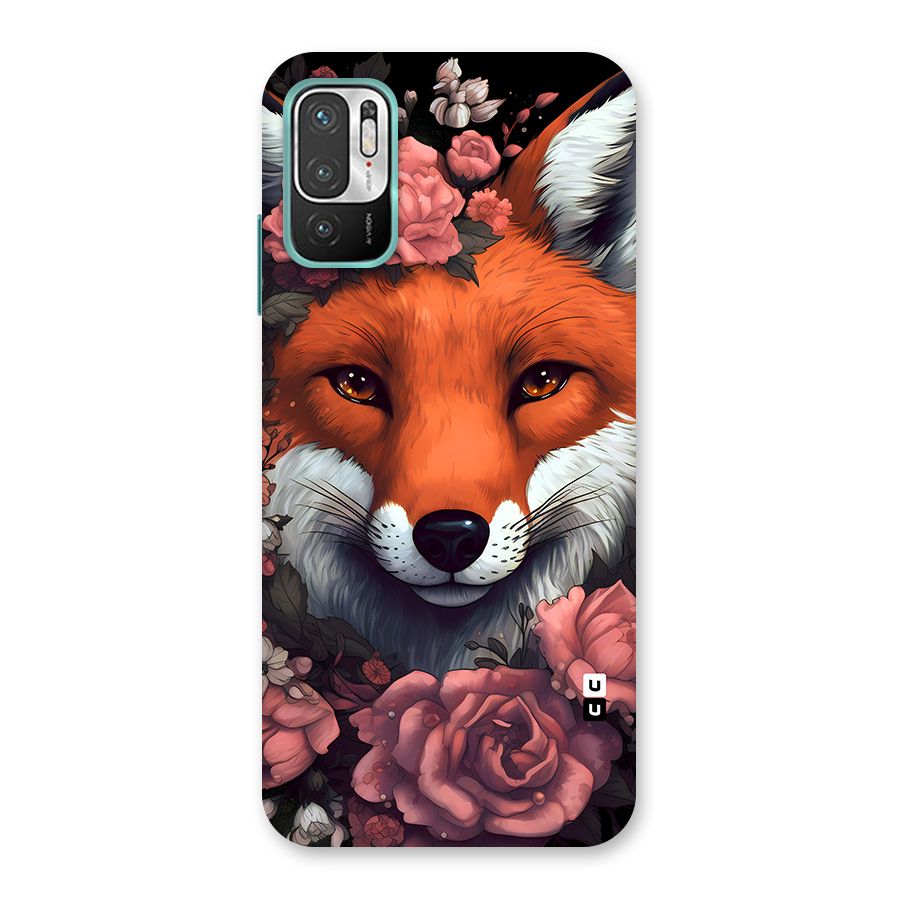 Fox and Roses Back Case for Redmi Note 10T 5G