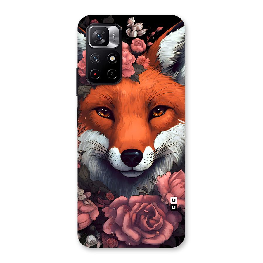 Fox and Roses Back Case for Redmi Note 11T 5G
