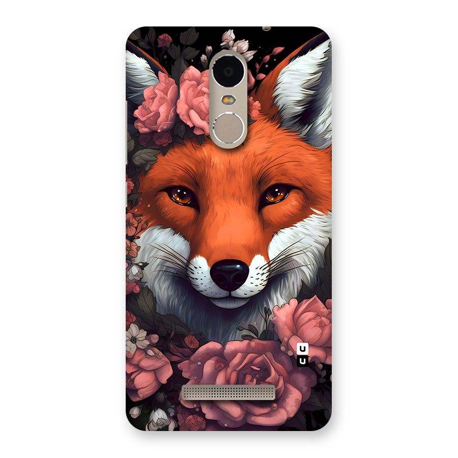 Fox and Roses Back Case for Redmi Note 3