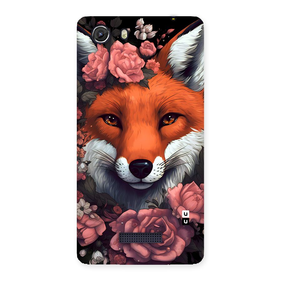 Fox and Roses Back Case for Unite 3