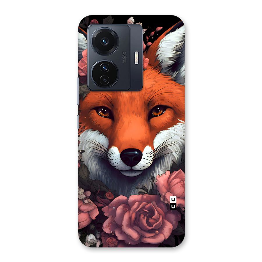 Fox and Roses Back Case for Vivo T1 Pro