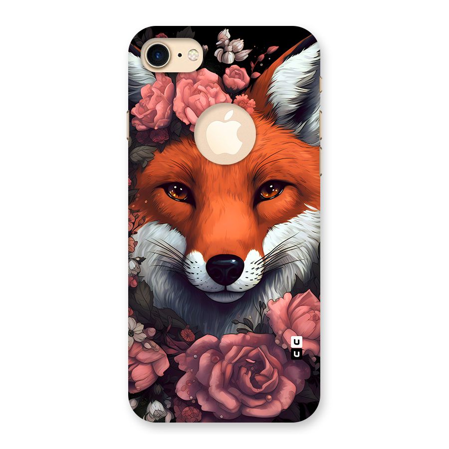 Fox and Roses Back Case for iPhone 7 Logo Cut