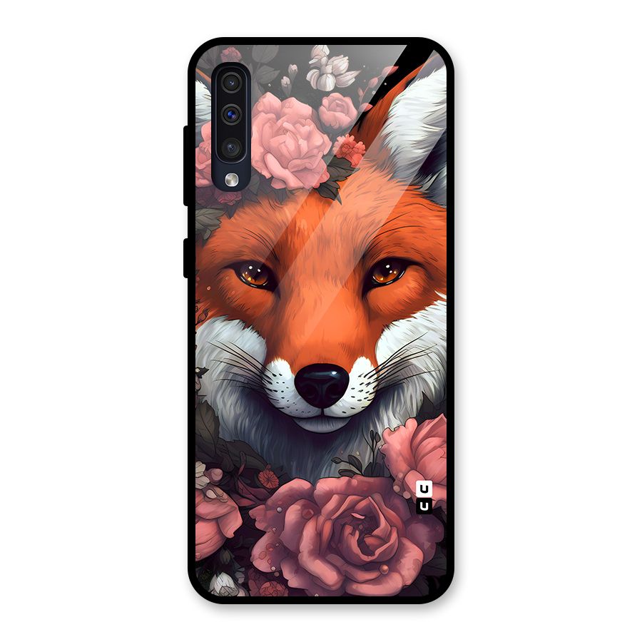 Fox and Roses Glass Back Case for Galaxy A50