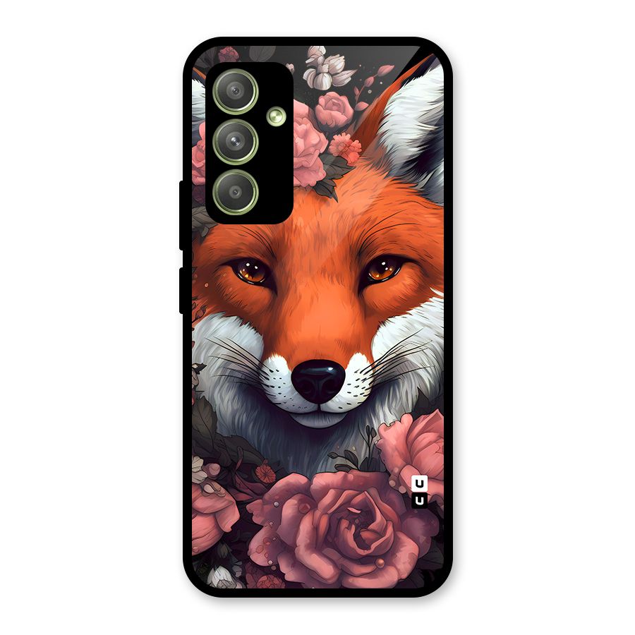 Fox and Roses Glass Back Case for Galaxy A54