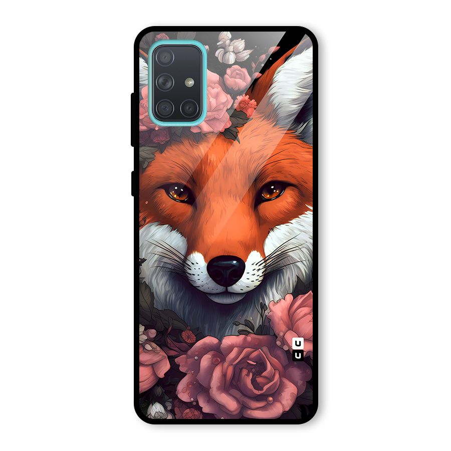 Fox and Roses Glass Back Case for Galaxy A71