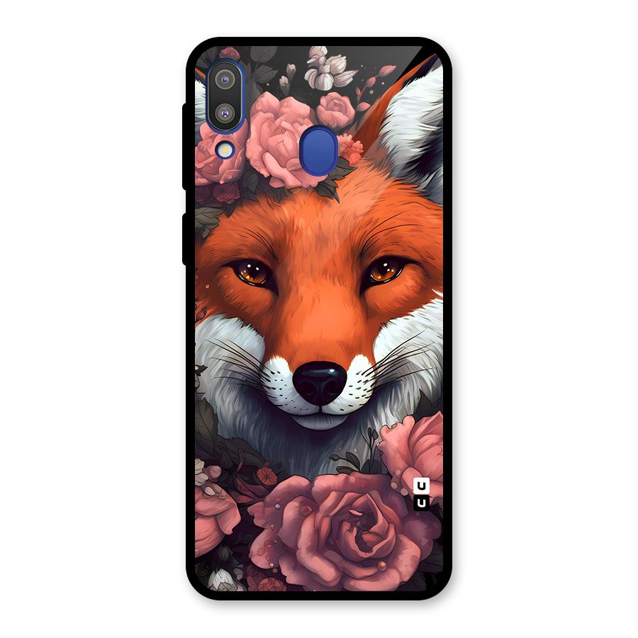 Fox and Roses Glass Back Case for Galaxy M20