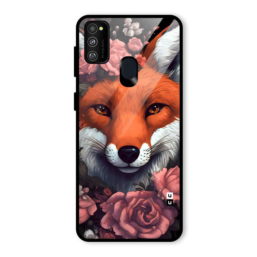 Fox and Roses Glass Back Case for Galaxy M30s