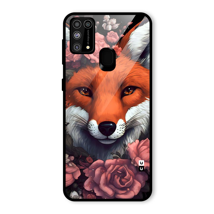 Fox and Roses Glass Back Case for Galaxy M31