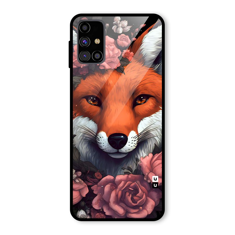Fox and Roses Glass Back Case for Galaxy M31s