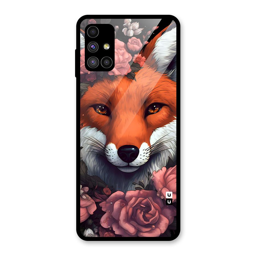 Fox and Roses Glass Back Case for Galaxy M51