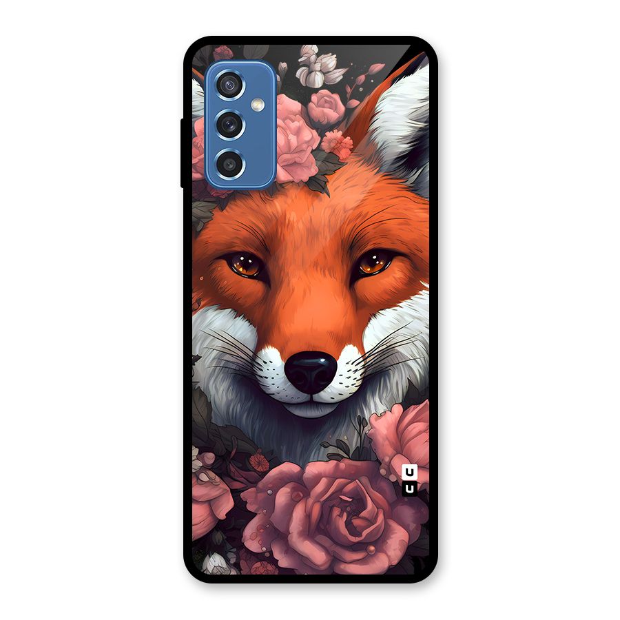 Fox and Roses Glass Back Case for Galaxy M52 5G
