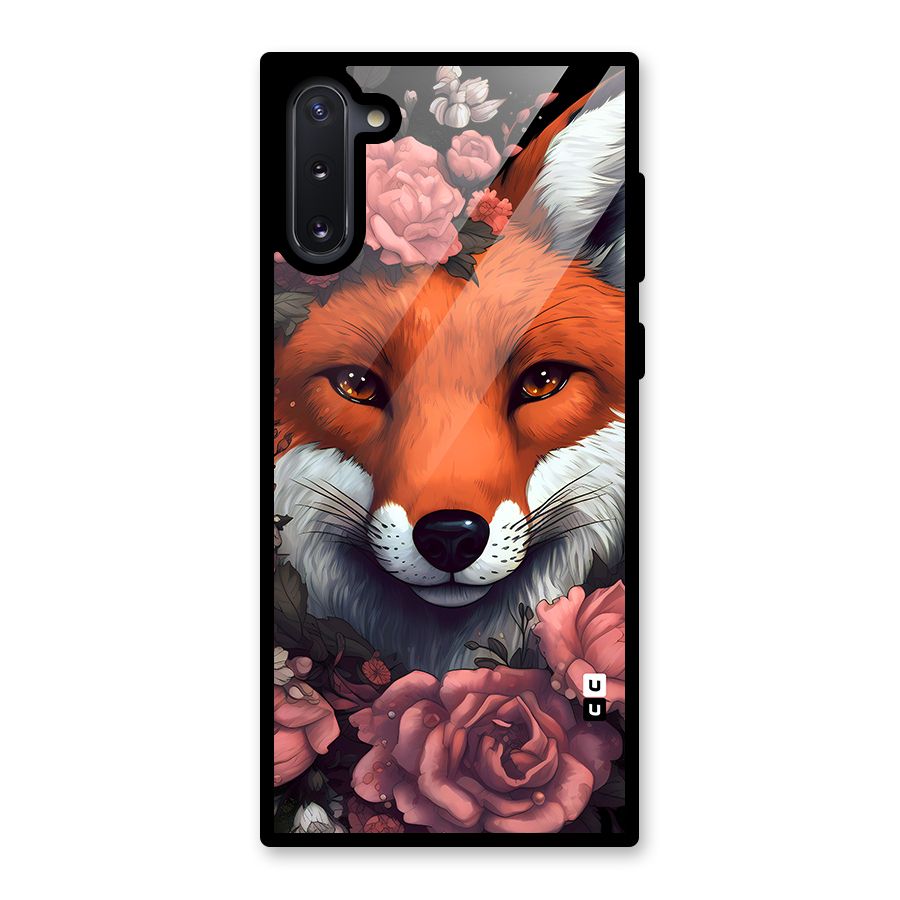 Fox and Roses Glass Back Case for Galaxy Note 10