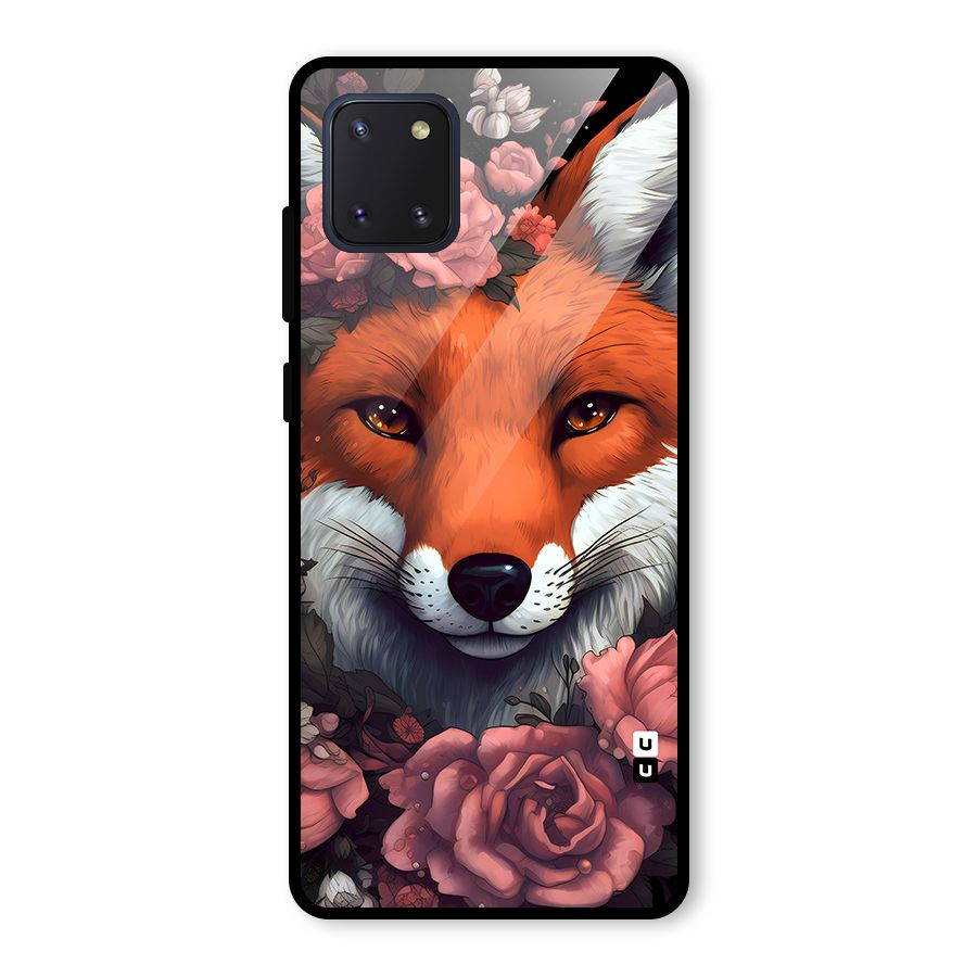 Fox and Roses Glass Back Case for Galaxy Note 10 Lite