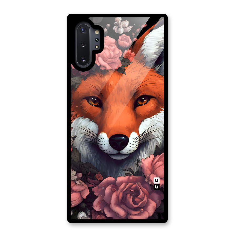 Fox and Roses Glass Back Case for Galaxy Note 10 Plus