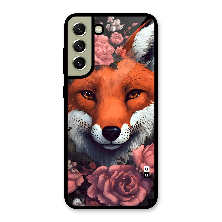 Fox and Roses Glass Back Case for Galaxy S21 FE 5G