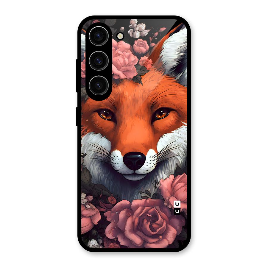 Fox and Roses Glass Back Case for Galaxy S23